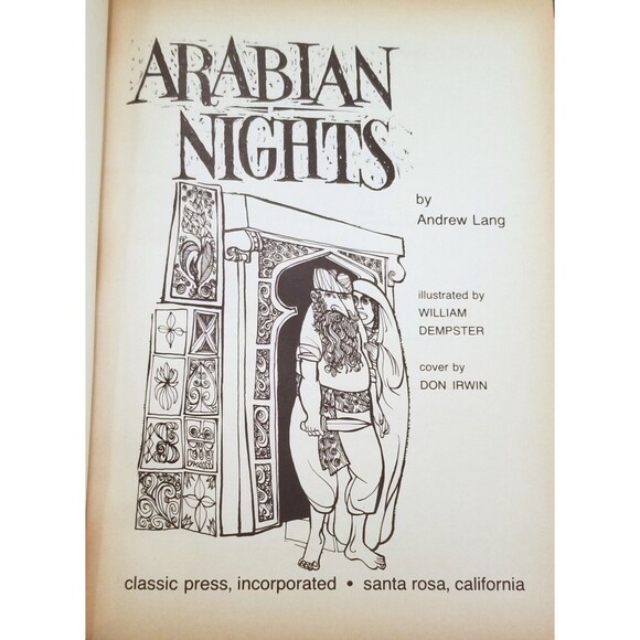 Arabian Nights by Andrew Lang 1968 William Dempster Illustrator Cover Don Irwin - Picture 3 of 7